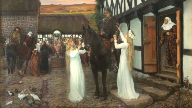 Agnes Slott-Møller. Ebbe Skammelsen i bryllupshaven